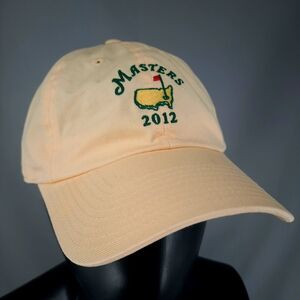 Vintage Masters 2012 Golf Hat Cap American Needle Yellow 6 Panel Adjustable
